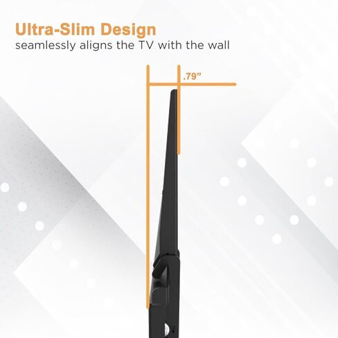 Ultra Slim Tilt TV Wall Mount Bracket for Samsung QN50Q60C 50 inch Class 4K QLED Smart TV QN50Q60CAF - QN50Q60CAFXZA - Low Profile 1.7" from Wall, 12° Tilt Angle, Easy Install in Kuwait