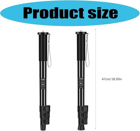 Camera Monopod Stand Aluminum Portable Travel Video Monopod Rod Adapter for DSLR Camera Digital Camcorder Accessories Monopod for Camcorder in Saudi Arabia
