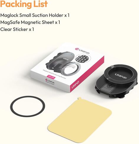 ULANZI MA39 حامل هاتف مغناطيسي 3 في 1 لـ MagSafe، حامل ثلاثي للهاتف قابل للدوران 360 درجة مع مشبك حلقة تسلق، متوافق مع iPhone 17-12، مثالي للوحة قيادة السيارة، وصالة الألعاب الرياضية، والمطبخ، والمكتب in Kuwait