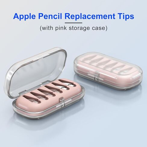6 قطع نصائح بديلة لقلم Apple Pencil Pro/USB-C/2nd/1st Gen - ترقية 6 قطع 2B، 2H، رصاصة، توقيع، إبرة رفيعة، مستديرة، نصائح دقيقة مقاومة للاهتراء، مجموعة ملحقات أقلام iPad مع حقيبة تخزين in Kuwait