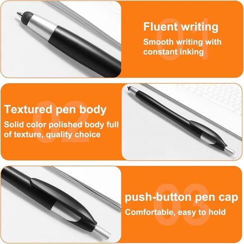 10-Pack Dual-Function Stylus Pen for Tablets & Smartphones - Ballpoint ，Capacitive Touchscreen-Compatible with iPhone, iPad, Galaxy, and More in Saudi Arabia