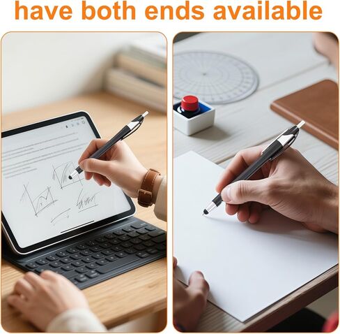 10-Pack Dual-Function Stylus Pen for Tablets & Smartphones - Ballpoint ，Capacitive Touchscreen-Compatible with iPhone, iPad, Galaxy, and More in Saudi Arabia