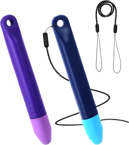 2Pcs Kid-Friendly Stylus Pens for Touch Screens with Tether, Anti-Rolling Kids Tablet Stylus Universal Touch Screen Capacitive Stylusand for Mobile Phones, Tablets and All Touchs Screen Devices in Saudi Arabia