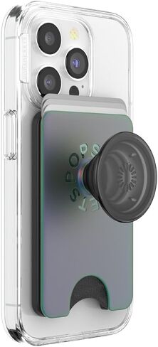 PopSockets Phone Wallet with Expanding Grip, Phone Card Holder, Wireless Charging Compatible, Wallet Compatible with MagSafe -Nightshade in Saudi Arabia