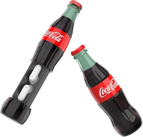 Coca-Cola Wireless Earbuds with Bottle Shaped Charging Case, Automatic Pairing In-Ear Headphones with Built-In Mic, Voice Assistant Compatibility, 9H Playtime. HD Stereo Sound, Touch Controls (Red) in Saudi Arabia