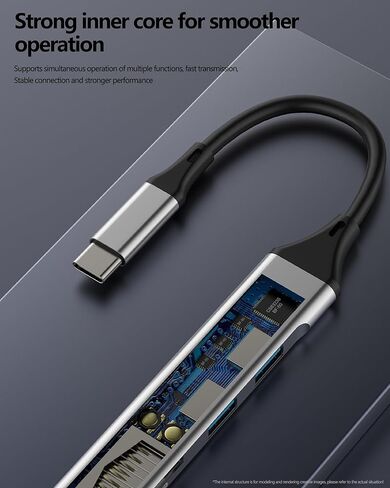 USB C Hub محول منفذ ماك بوك كابل متعدد المنافذ للكمبيوتر المحمول قارئ بطاقات Micro SD (5 في 1) لهاتف Iphone 17 16 15 Pro Max Docking Station محول فلاش محرك الألعاب ملحقات البيانات جاك محول نوع USB-A Tablet in Kuwait