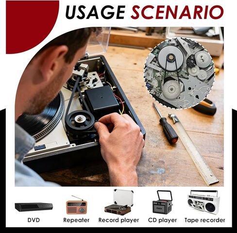 80 Pcs Cassette Player Belts Replacement Kit, Mixed Flat Rubber Belts for Recorder Repair and Maintenance, Audio Tape Machine Drive Belts in Multiple Sizes (Width 0.7mm & 1mm) in Saudi Arabia