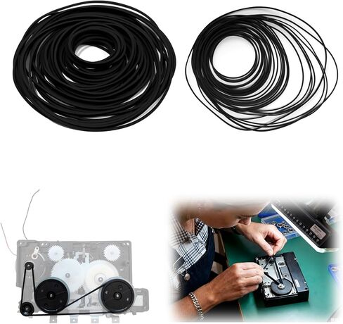 80 Pcs Cassette Player Belts Replacement Kit, Mixed Flat Rubber Belts for Recorder Repair and Maintenance, Audio Tape Machine Drive Belts in Multiple Sizes (Width 0.7mm & 1mm) in Saudi Arabia