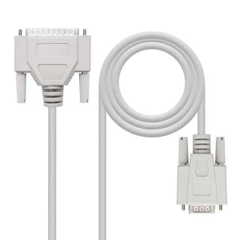 كابل Blendend Null Modem التسلسلي مع موصلات DB9 أنثى إلى DB25 ذكر، بطول 1.8 متر، مثالي لاتصالات البيانات بين الأجهزة. in Saudi Arabia