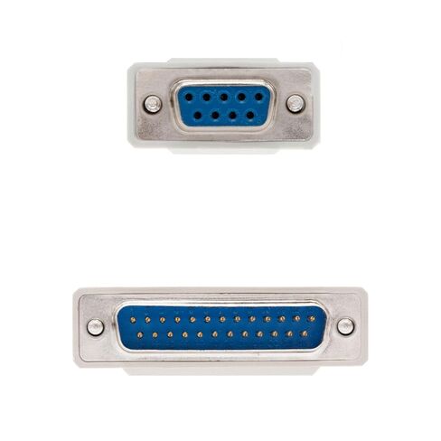 كابل Blendend Null Modem التسلسلي مع موصلات DB9 أنثى إلى DB25 ذكر، بطول 1.8 متر، مثالي لاتصالات البيانات بين الأجهزة. in Saudi Arabia