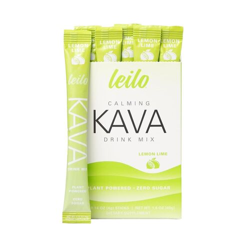 LEILO Calming Kava Drink Mix – Berry, 10 Stick Packs (Plant-Based Relaxation Powder, Non-Alcoholic, Sugar-Free Herbal Supplement) in Kuwait