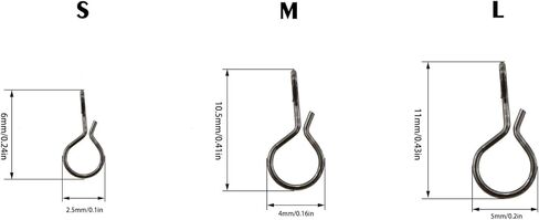240PCS Fly Fishing Quick Change Pin Set Stainless Steel Snap Hook Size XS/S/M Fishing Tackle Tool Suitable for Bait Hanging in Saudi Arabia