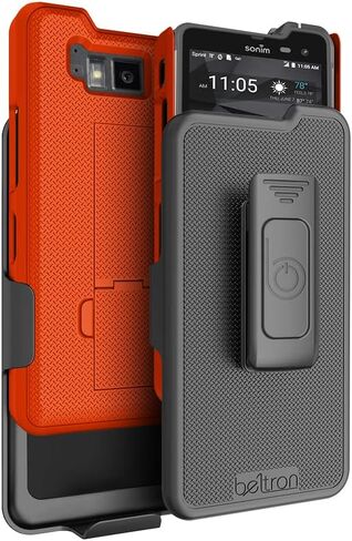 حافظة BELTRON مزودة بمشبك حزام لجهاز Sonim XP8 (AT&T FirstNet Sprint XP8800)، ملاءمة آمنة ومسند مدمج (متين وموثوق وخفيف الوزن) برتقالي آمن in Saudi Arabia