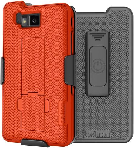 حافظة BELTRON مزودة بمشبك حزام لجهاز Sonim XP8 (AT&T FirstNet Sprint XP8800)، ملاءمة آمنة ومسند مدمج (متين وموثوق وخفيف الوزن) برتقالي آمن in Saudi Arabia