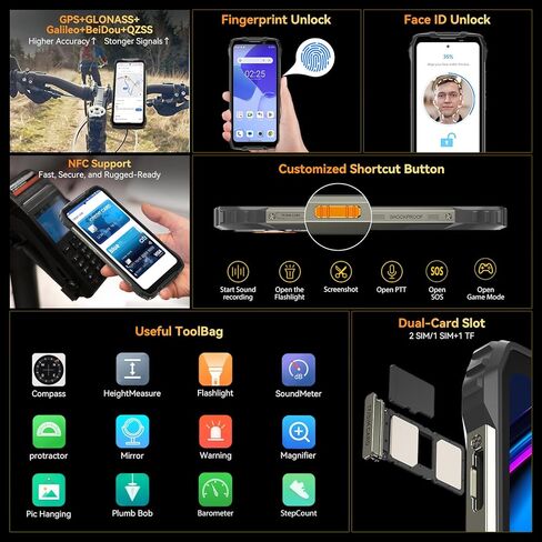 Blackview BL7000 AI 5G Rugged Phone Android 15, 24GB+256GB/2TB MTK Dimensity 6300, 6.78" FHD+ 120Hz, 50MP + Night Vision 20MP, 7500mAh/33W, Rugged Smartphone Dual SIM/T-Mobile/NFC/OTG/IP69K Waterproof in Saudi Arabia