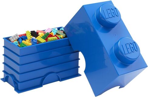 LEGO Blue Storage Box Brick 2 Bright, 2 Knobs in Saudi Arabia