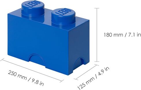 LEGO Blue Storage Box Brick 2 Bright, 2 Knobs in Saudi Arabia