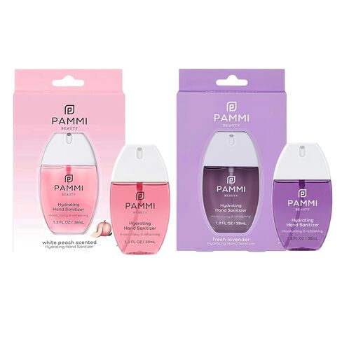 PAMMI Power Mist Hydrating Hand Sanitizer Spray, Portable Travel Size Pocket Hand Sanitizer, Scented Handsanitizer Mini Spray For Car - 600 Sprays (2 Pack (Rose and Guava)) in Saudi Arabia