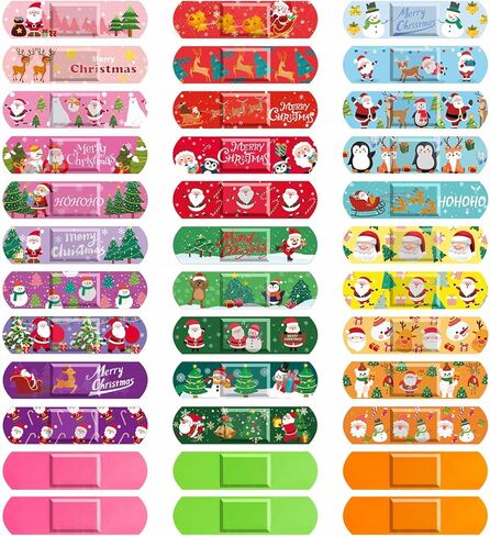 375 Pcs Kids Bandages, 33 Styles Cute Bandage for Kid, Toddler Bandage, Bandages Kids Variety Pack, Adhesive Flexible Cartoon Breathable Protection Care Cuts for Girls Boys in Saudi Arabia