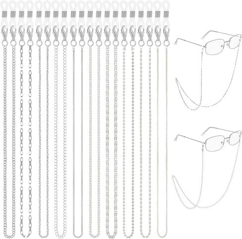 10 Pieces Gold Eyeglasses Chain Beaded for Women Men Sunglasses Strap Holder Chains Around Neck Accessory Chain in Saudi Arabia