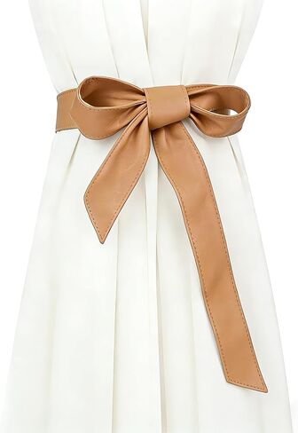 Women Leather Sash for Dress Coat Wrap PU Waist Fashion Belt Tie Size 69X1.57inch in Saudi Arabia