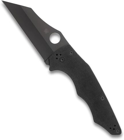Spyderco YoJumbo Specialty Knife with Black Wharncliffe Blade and Black Coarse-Textured G-10 Handle - PlainEdge - C253GPBBK in Saudi Arabia