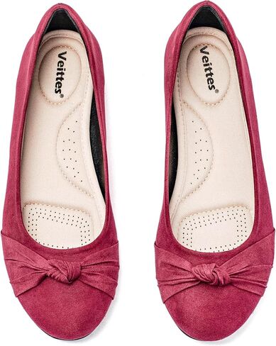Veittes Women's Round Toe Wide Width Ballet Flats in Saudi Arabia