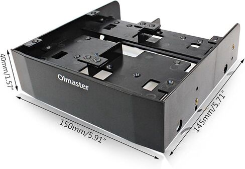 Olmaster MR-8802 حامل حامل تحويل قياسي 5.25 بوصة إلى 3.5 بوصة أو لـ 6 × 2.5 بوصة SSD متعدد الوظائف Ssd محول قوس in Kuwait