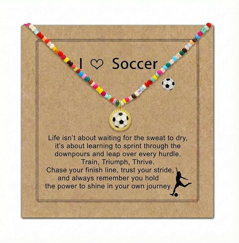 كرة القدم قلادة الكرة اللينة قلادة، هدايا كرة القدم هدايا الكرة اللينة للفتيات النساء المشجعين زملاء الفريق، الملحقات الرياضية عيد ميلاد عيد الميلاد مجوهرات قابل للتعديل 16 + 2 بوصة in Kuwait