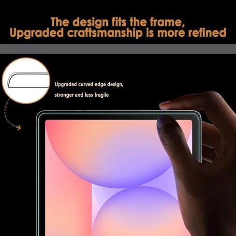 واقي شاشة مكون من عبوتين متوافق مع Samsung Galaxy Tab S11/ S10 Lite/ S10 FE/ S9 FE 10.9 بوصة/ S9/ S8/ S7 11 بوصة، زجاج مقسى [وضوح HD] [9 صلابة] [مضاد للخدش] [سهل التركيب] in Kuwait