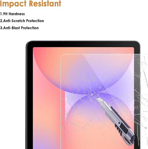 واقي شاشة مكون من عبوتين متوافق مع Samsung Galaxy Tab S11/ S10 Lite/ S10 FE/ S9 FE 10.9 بوصة/ S9/ S8/ S7 11 بوصة، زجاج مقسى [وضوح HD] [9 صلابة] [مضاد للخدش] [سهل التركيب] in Kuwait