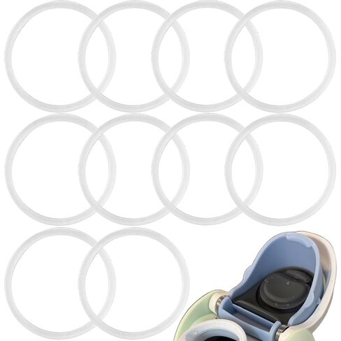 10 Pcs Water Bottle Gaskets Replacement for Owala FreeSip 19/24/32/40oz,Silicone Lid Seal O Ring,Sealing Gaskets Replacement Accessories Compatible with Owala FreeSip Stainless Steel Cup(Gray) in Saudi Arabia