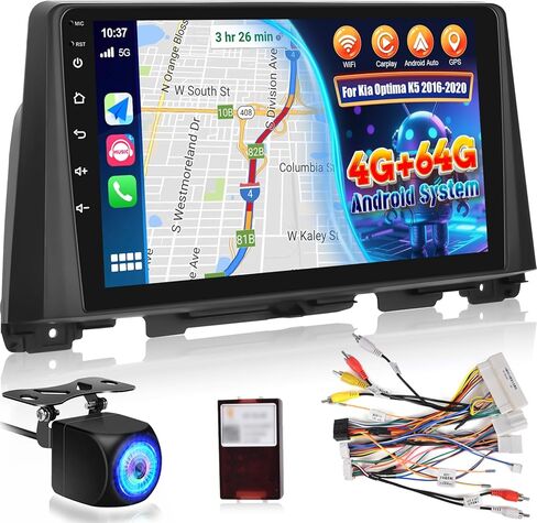 [4+64G] ترقية راديو لكيا أوبتيما K5 2016-2020: NHOPEEW 10.1 بوصة IPS تعمل باللمس راديو Android - Carplay اللاسلكي وAndroid Auto، الصفحة الرئيسية المخصصة، DSP/EQ، 5G/WiFi، SWC + كاميرا الرؤية الخلفية in Kuwait