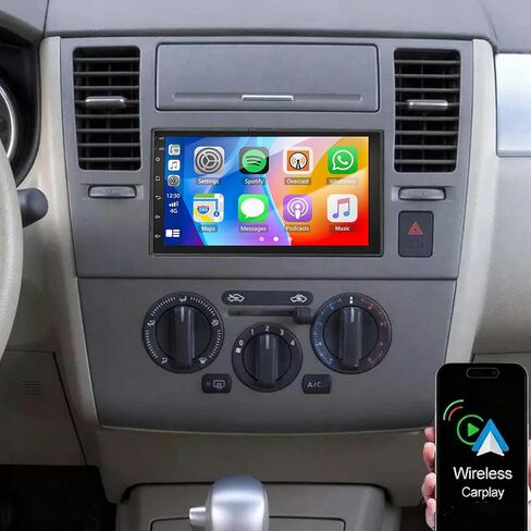 7" Double Din Car Radio Stereo Upgrade for 2007-2011 Nissan Versa Touch Screen Head Unit Car Stereo Android 13 with Wireless & Wired Carplay Android Auto GPS Navigation/SWC/Backup Camera+MIC,2+32G in Saudi Arabia