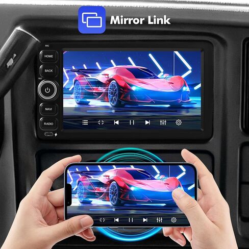7 Inch IPS 2+64GB Touchscreen Android 14 Car Stereo for Chevrolet Silverado Impala Tahoe GMC Sierra Yukon Hummer with CarPlay & Android Auto Car Radio, Support WiFi 6, Bluetooth 5.4, Backup Camera in Saudi Arabia