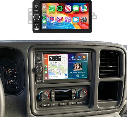 ستيريو راديو السيارة (يدعم نظام Bose) لسيارة Chevy Silverado SSR Tahoe 2003-2006، GMC Siera Yukon 2003-2006، Hummer H2 2003-2007، شاشة لمس/CarPlay اللاسلكية/Android Auto/DSP/GPS/كاميرا احتياطية 2G+64G in Saudi Arabia