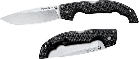 COLD STEEL XL Voyager 5.5" AUS10A Drop Point Razor-Sharp Blade 6.75" Griv-Ex Handle Everyday Carry Tactical Folding Knife w/Tri-Ad Lock in Saudi Arabia