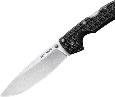 COLD STEEL XL Voyager 5.5" AUS10A Drop Point Razor-Sharp Blade 6.75" Griv-Ex Handle Everyday Carry Tactical Folding Knife w/Tri-Ad Lock in Saudi Arabia