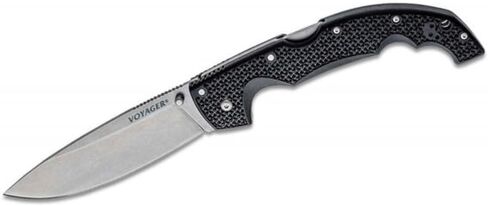 COLD STEEL XL Voyager 5.5" AUS10A Drop Point Razor-Sharp Blade 6.75" Griv-Ex Handle Everyday Carry Tactical Folding Knife w/Tri-Ad Lock in Saudi Arabia