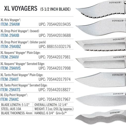 COLD STEEL XL Voyager 5.5" AUS10A Drop Point Razor-Sharp Blade 6.75" Griv-Ex Handle Everyday Carry Tactical Folding Knife w/Tri-Ad Lock in Saudi Arabia