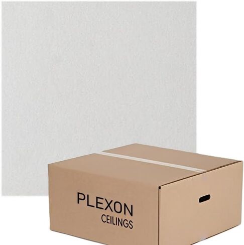 64 Pack of Plexon 12" x 12" Ceiling Tiles, Smooth Finish, White - Compatible with Armstrong Ceiling Tiles 12x12 in Saudi Arabia