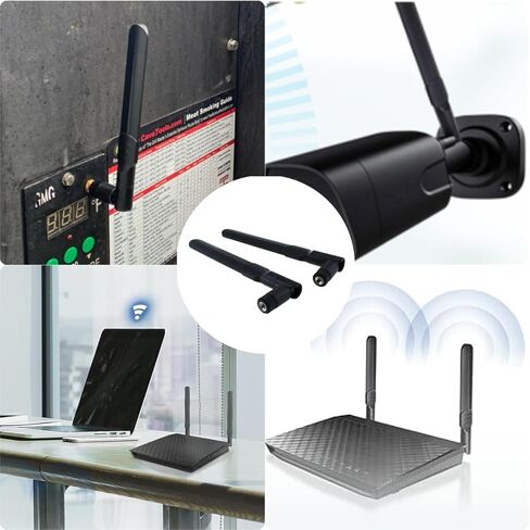 TAODAN 2PCS Dual Band WiFi 2.4/5/5.8GHz 8dBi RP-SMA Male Antenna with Hole Electronics Television and Video Accessories Suitable for Routers in Saudi Arabia