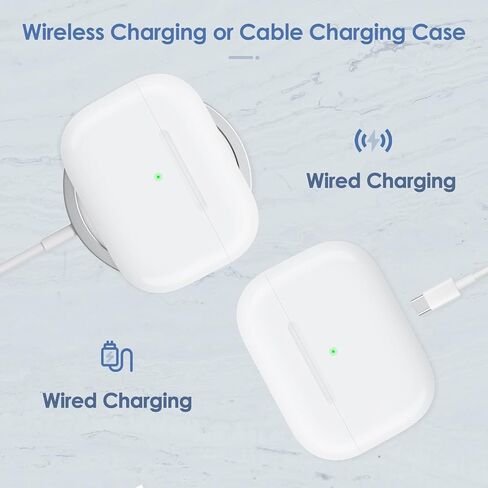 حافظة شحن لـ AirPods Pro الجيل الأول/الثاني، منفذ شاحن لـ Airpod Pro 2nd/1 علبة شاحن بديلة مدمجة 660 مللي أمبير في الساعة تدعم البطارية اللاسلكية والسلكية (Case pro 1/2 L Port) in Kuwait