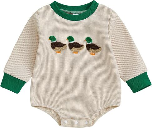 Newborn Baby Boy Western Outfit Mallard Duck Bodysuit Country Farm Cowboy Romper Hunting Clothes in Kuwait