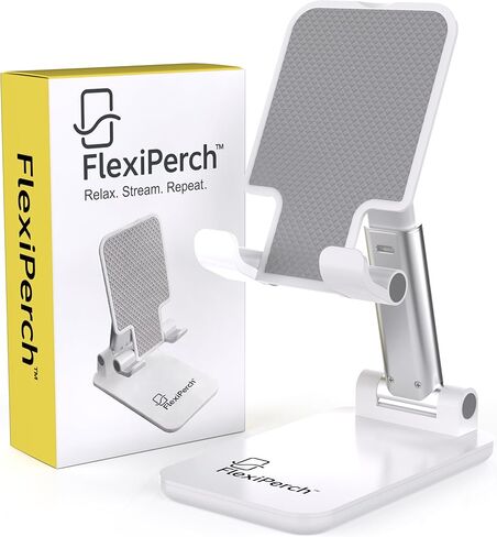 حامل هاتف مرن FlexiPerch™ - ذراع طويل قابل للتعديل للسرير والأريكة والمكتب، حامل متعدد الزوايا بدون استخدام اليدين لأجهزة iPhone/Android - تصميم ناعم ومتين مع تغليف هدايا ممتاز in Kuwait