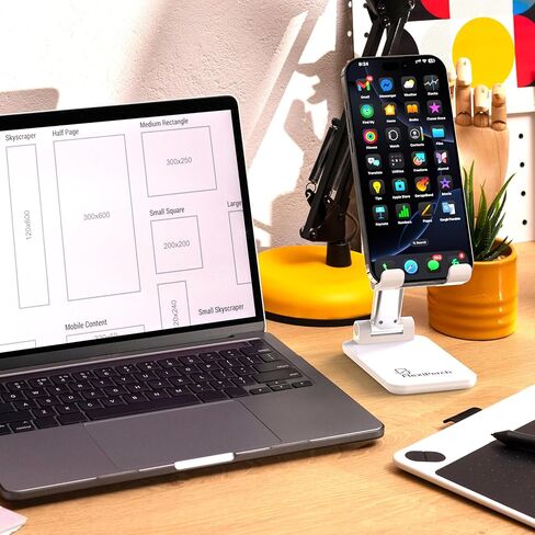 حامل هاتف مرن FlexiPerch™ - ذراع طويل قابل للتعديل للسرير والأريكة والمكتب، حامل متعدد الزوايا بدون استخدام اليدين لأجهزة iPhone/Android - تصميم ناعم ومتين مع تغليف هدايا ممتاز in Kuwait