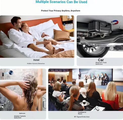 كاشف الكاميرا الخفية، ومتعقب نظام تحديد المواقع العالمي (GPS)، وكاميرا تعمل بالأشعة تحت الحمراء، ثلاثة في واحد للكشف عن التجسس لسهولة الحمل. مناسب لأجهزة الكشف عن الأجهزة المخفية في Airbnb والفنادق والحمامات والمنازل والمكاتب in Kuwait