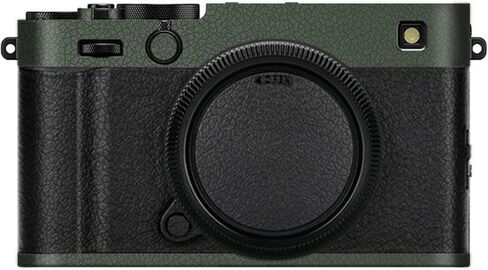 غلاف لاصق واقي لجهاز Fujifilm X-E5 - مادة 3M، لمسة نهائية غير لامعة، ملصق لكامل الجسم (نسيج جلدي أخضر) in Saudi Arabia