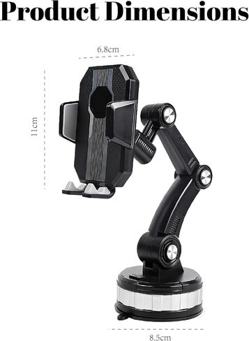 Dash Mount Phone Holder for Mini John Cooper Works 2009-2026, One-Hand Release,Car Charger Dash Windshield,360°Rotation Vacuum Suction Cup Phone Mount,A-Black in Saudi Arabia