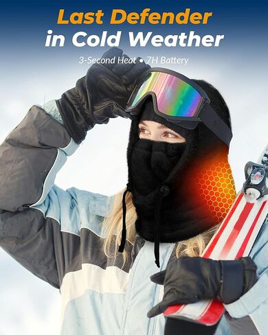 Graphene Heated Balaclava Gifts for Women 6000 mAh Battery Packs Cold Weather Gift in Kuwait